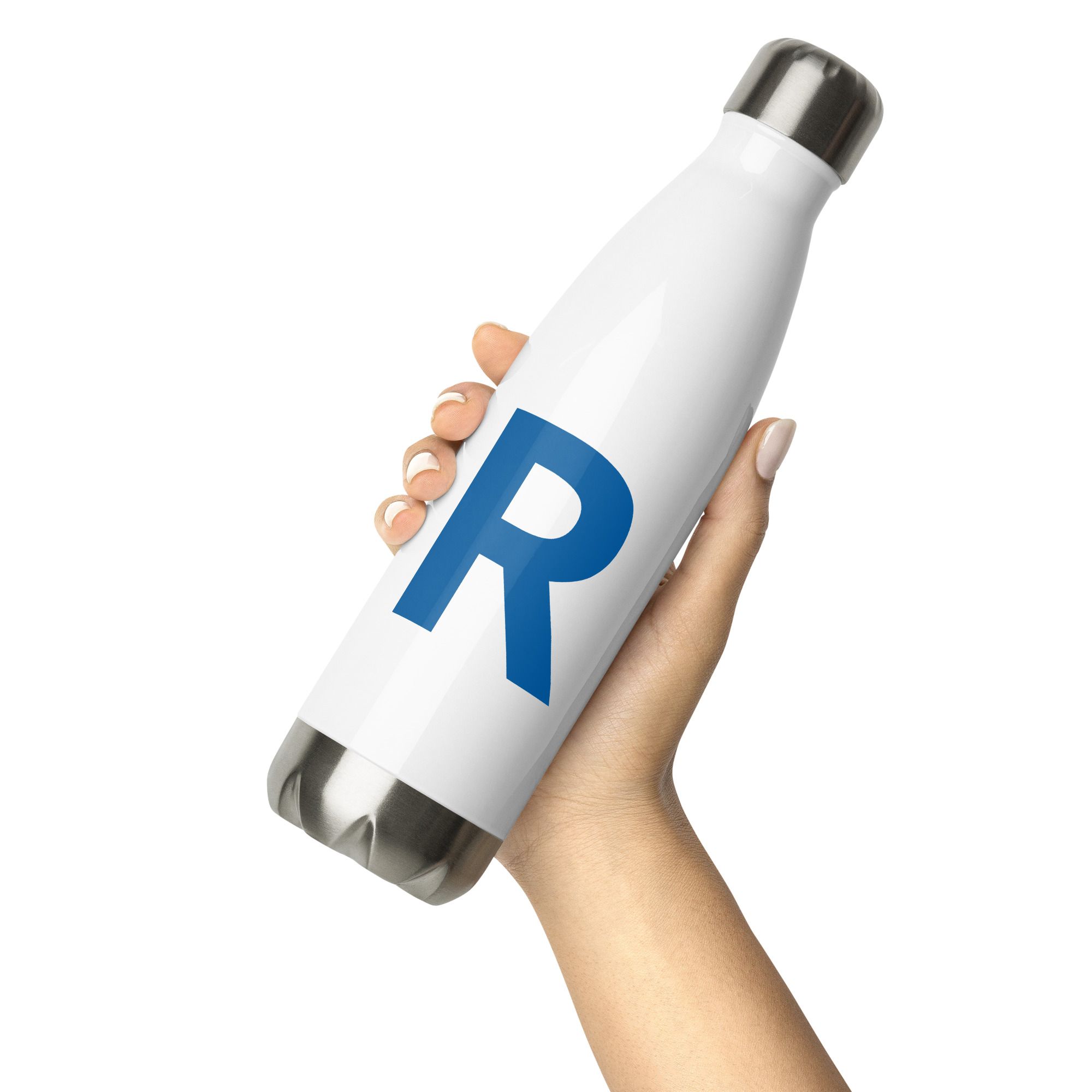 Steel Water Bottle with Initial R ~ Bold