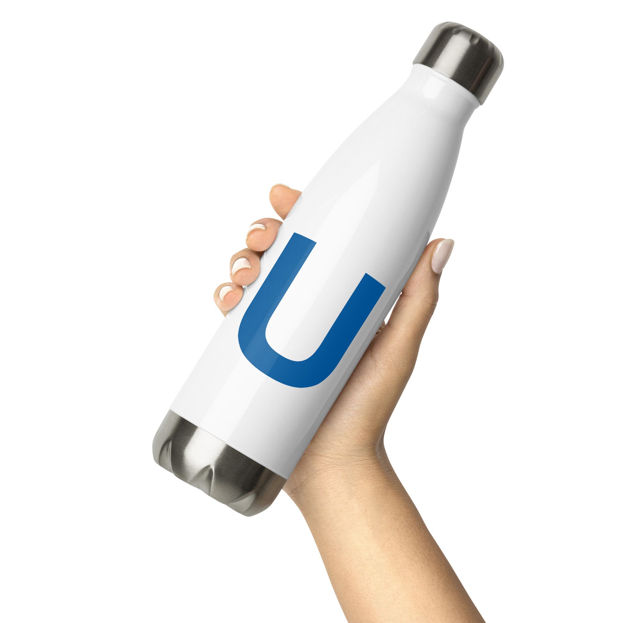 Steel Water Bottle with Initial U ~ Bold