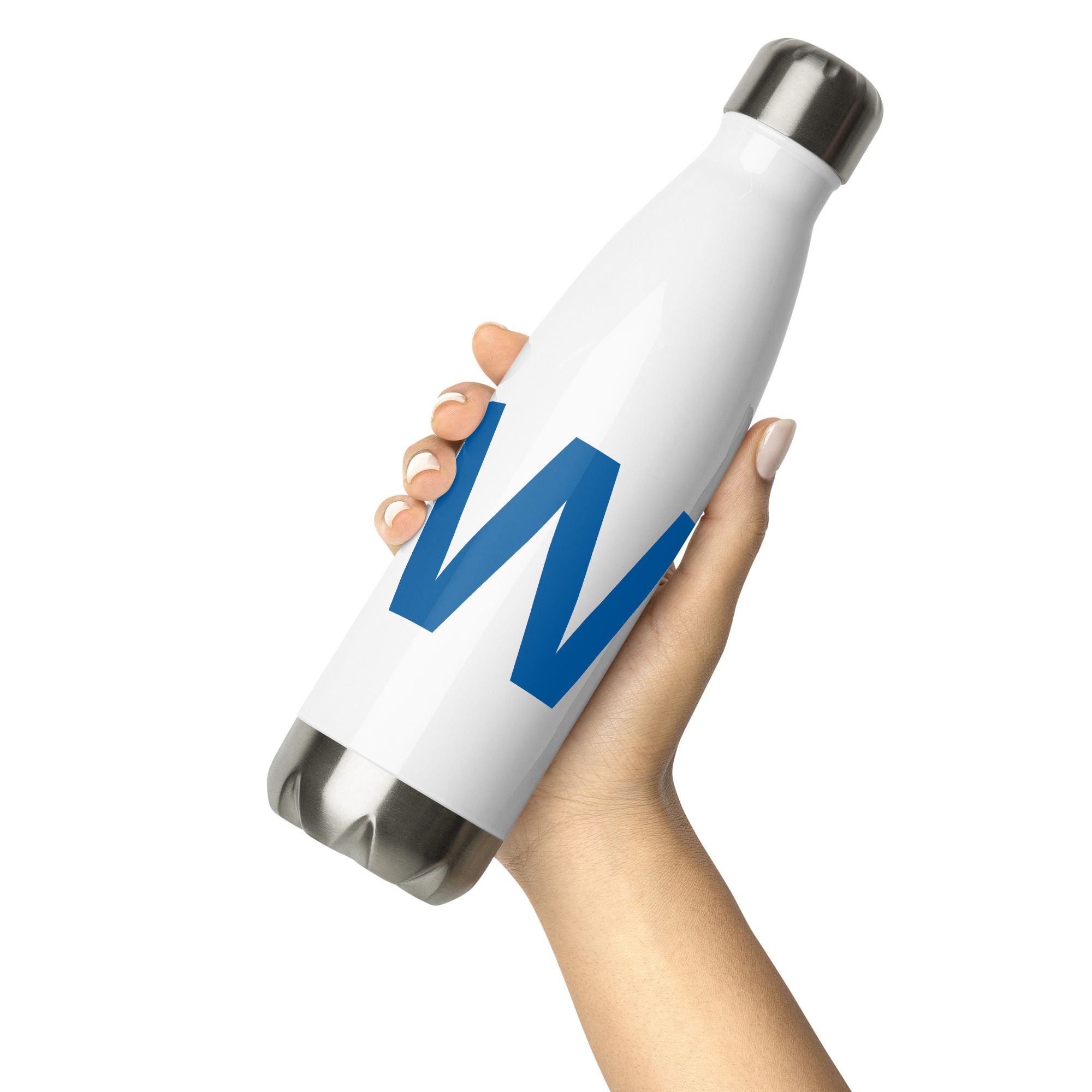 Steel Water Bottle with Initial W ~ Bold