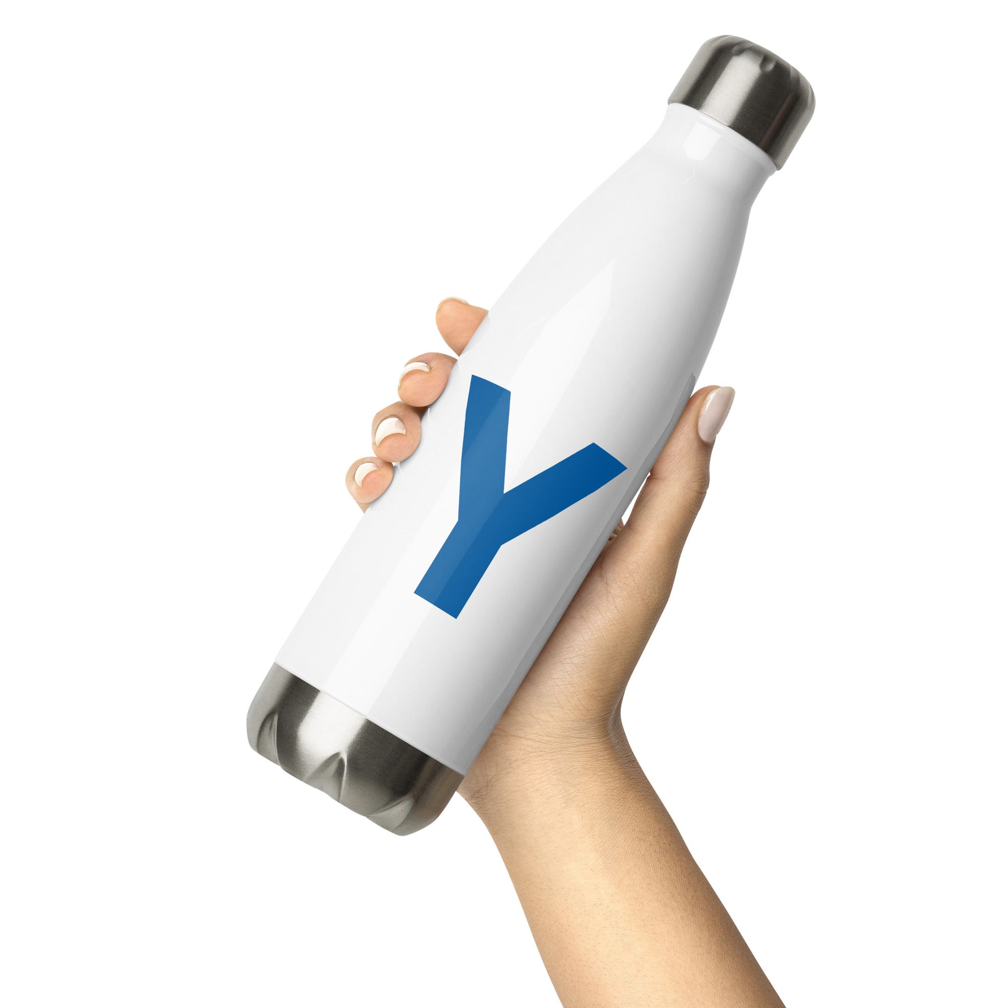 Steel Water Bottle with Initial Y ~ Bold