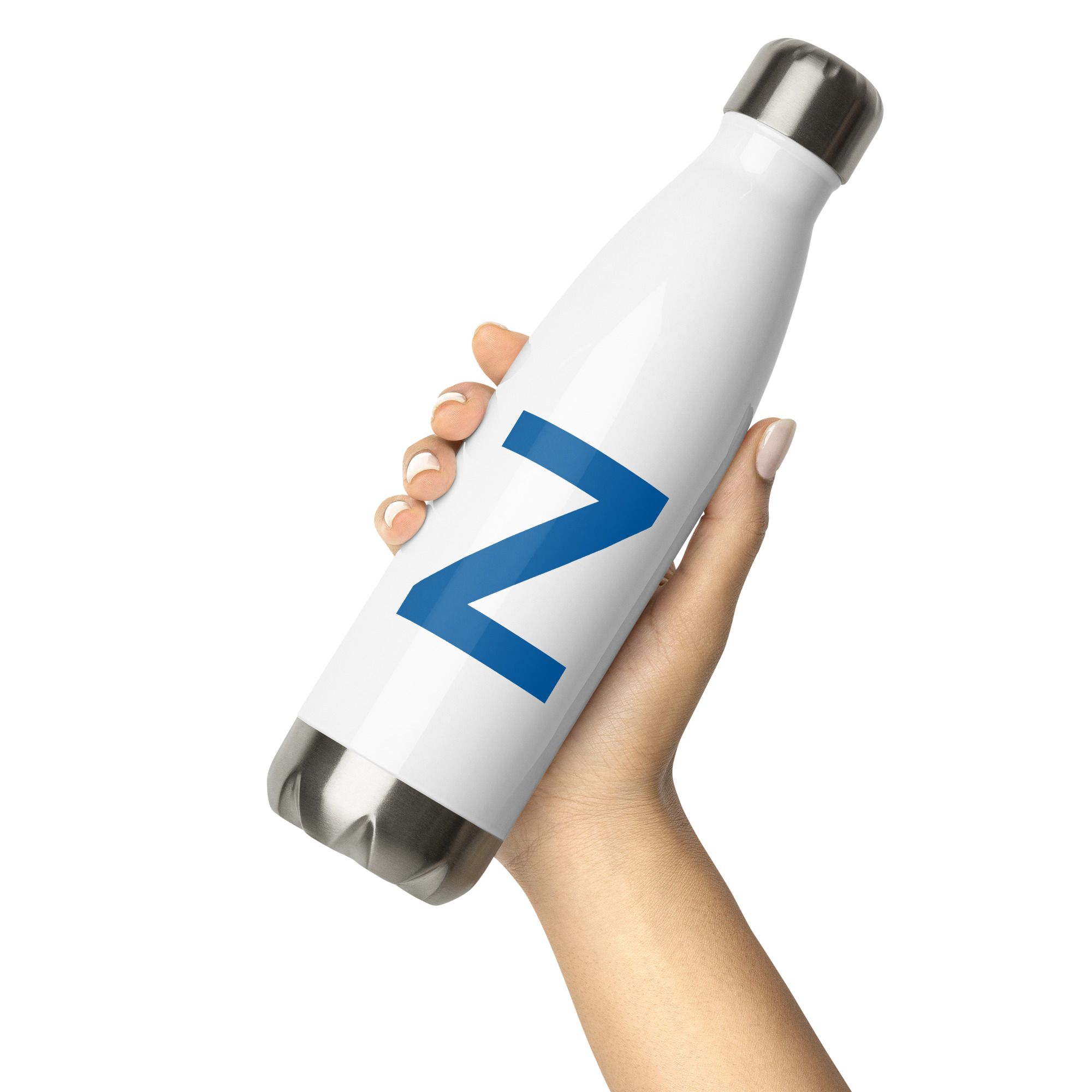 Steel Water Bottle with Initial Z ~ Bold