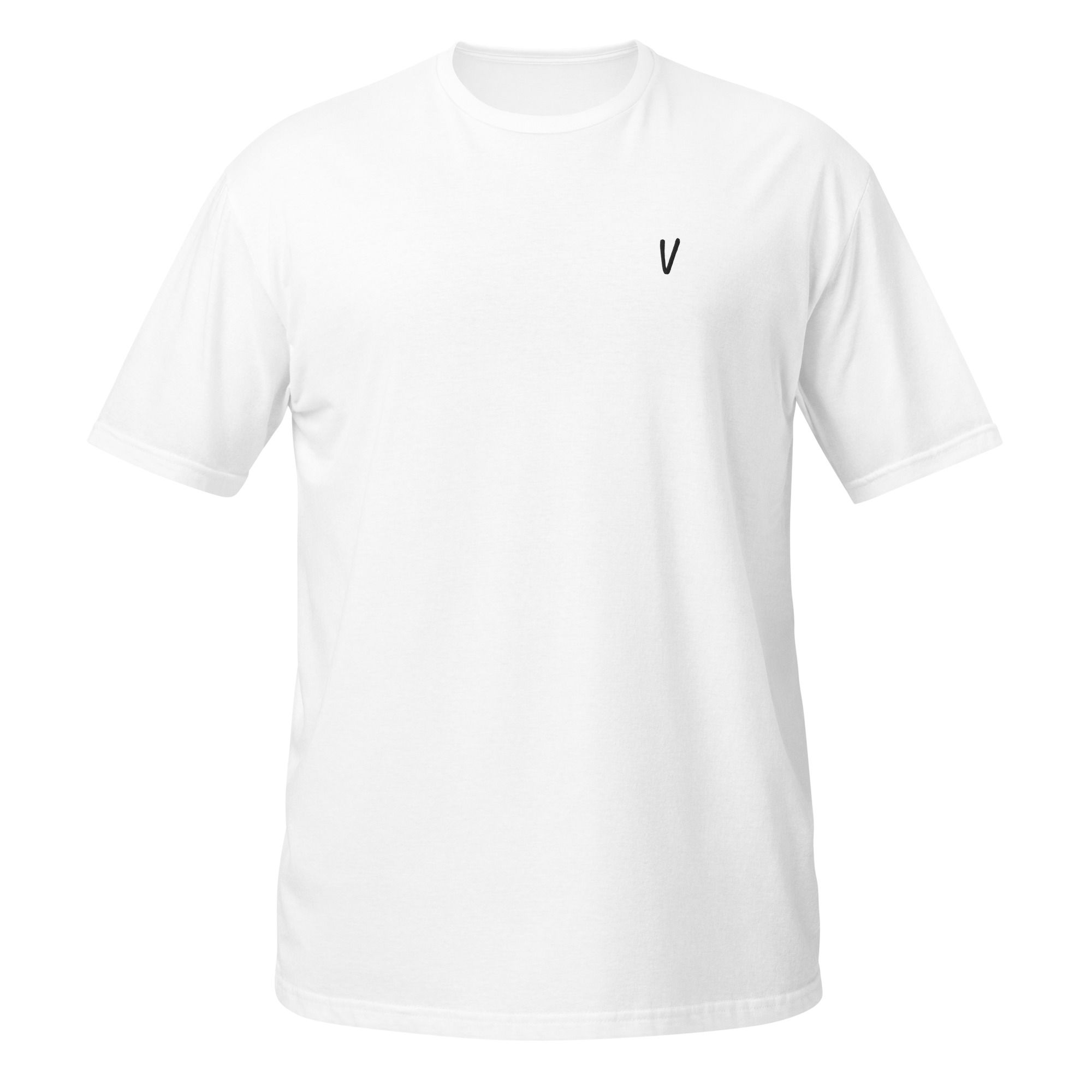 Softstyle T-Shirt Black Letter V Embroidery